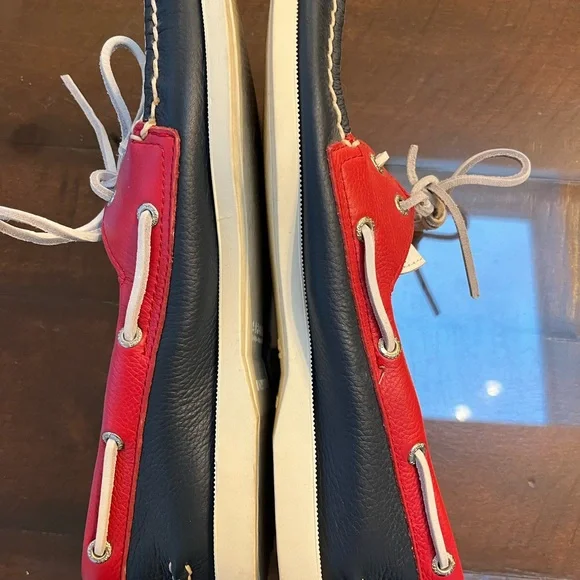 Womans sperry Topsider Red white and Blue Boat Shoes Sz 8.5 - Picture 4 of 6